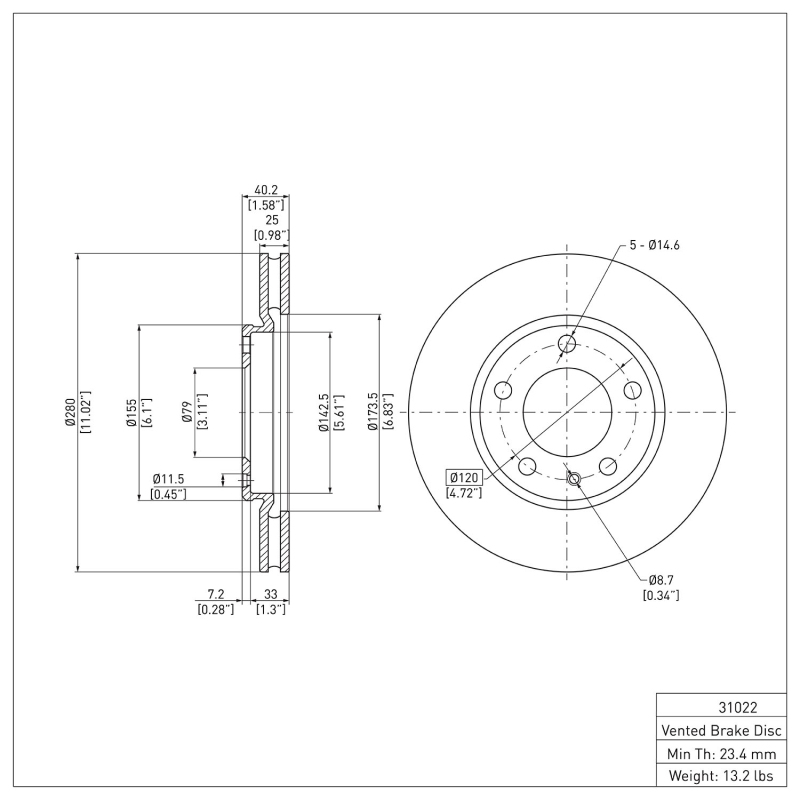 Picture of DFC 88-91 BMW M3 Front Brake Rotor