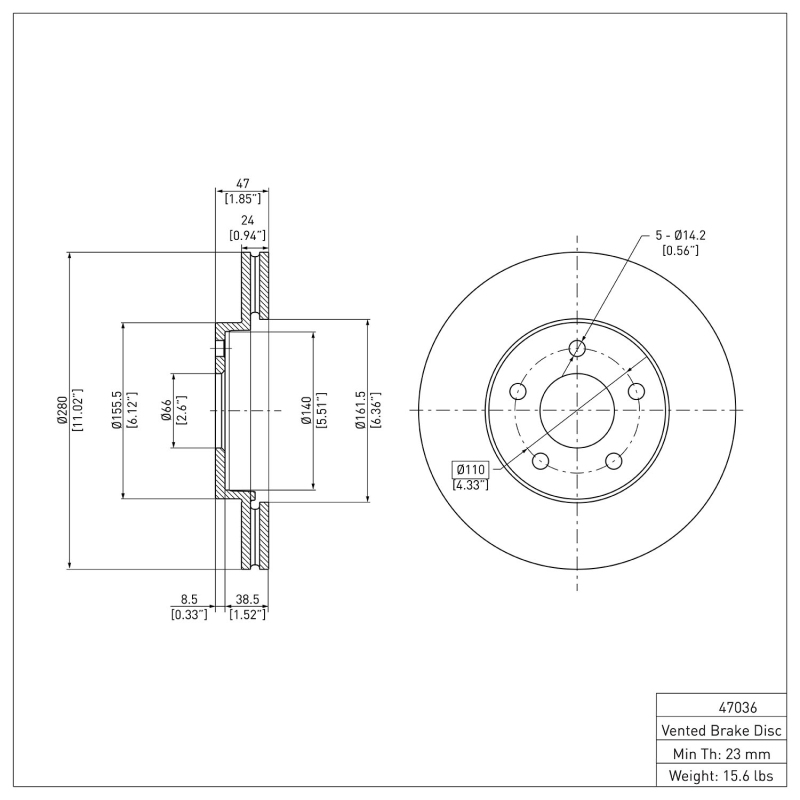 Picture of DFC 07-10 Chevrolet Cobalt Front Brake Rotor