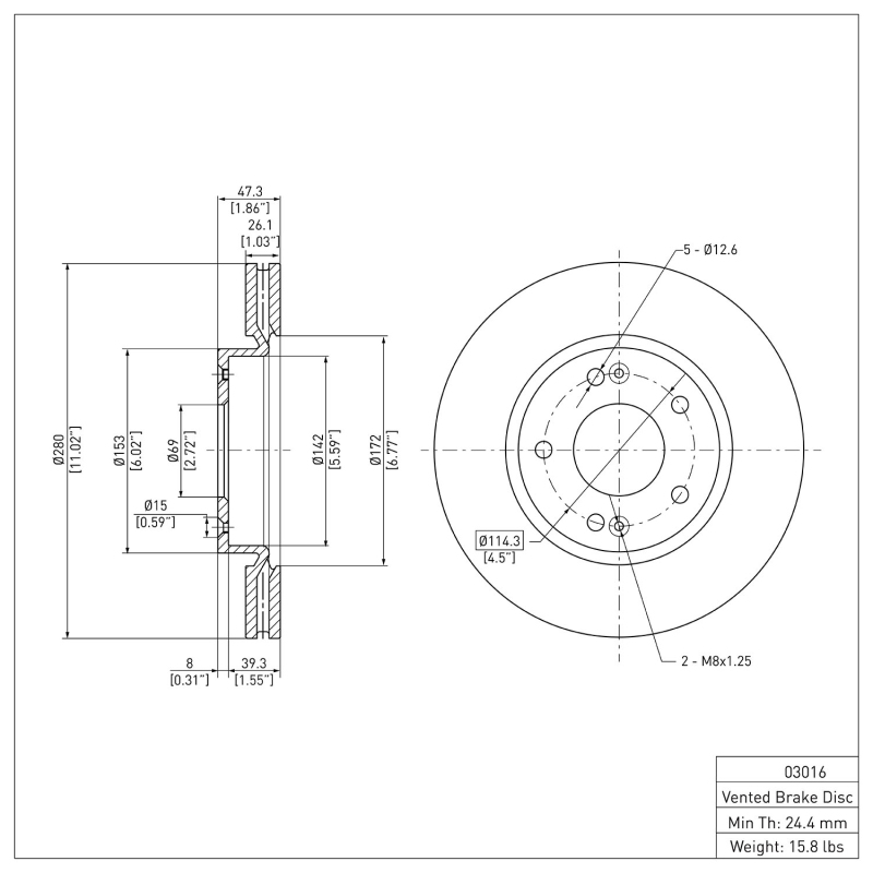 Picture of DFC 03-13 Hyundai Elantra Front Brake Rotor