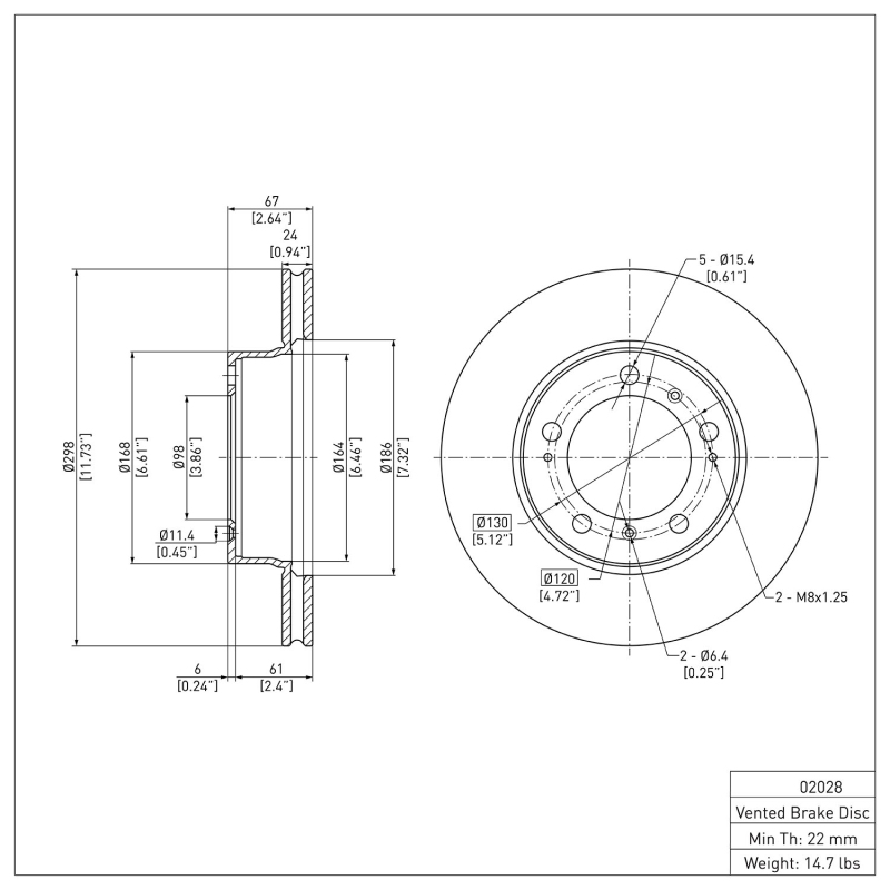 Picture of DFC 97-04 Porsche Boxster Front Brake Rotor