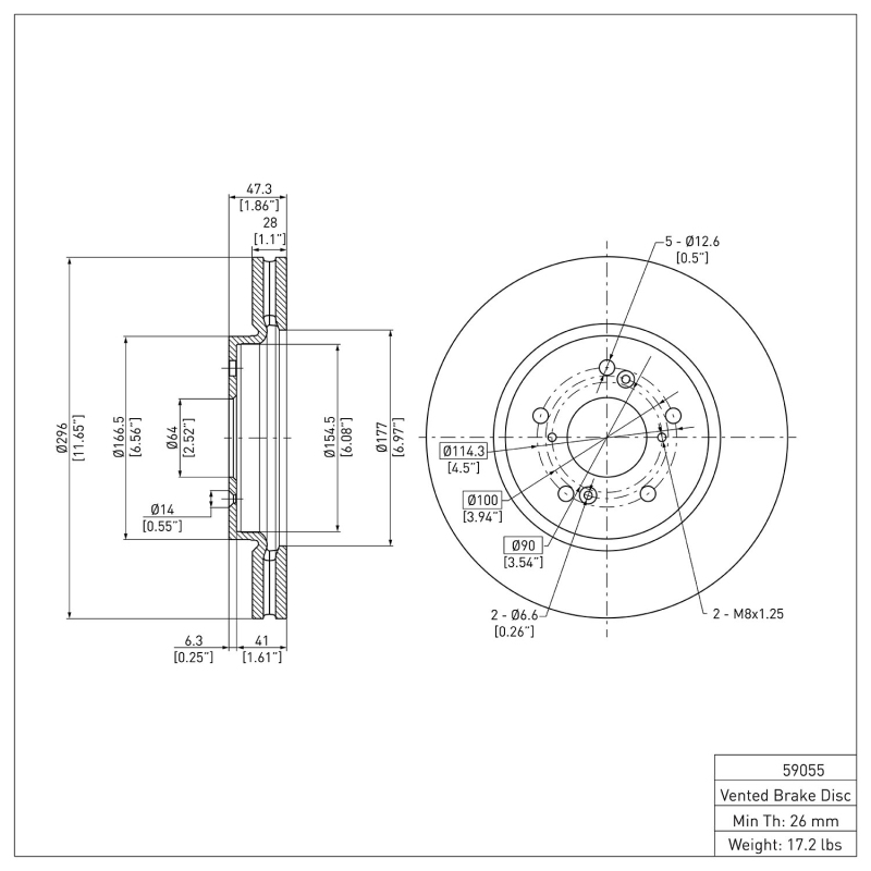 Picture of DFC 07-16 Acura RDX Front Brake Rotor