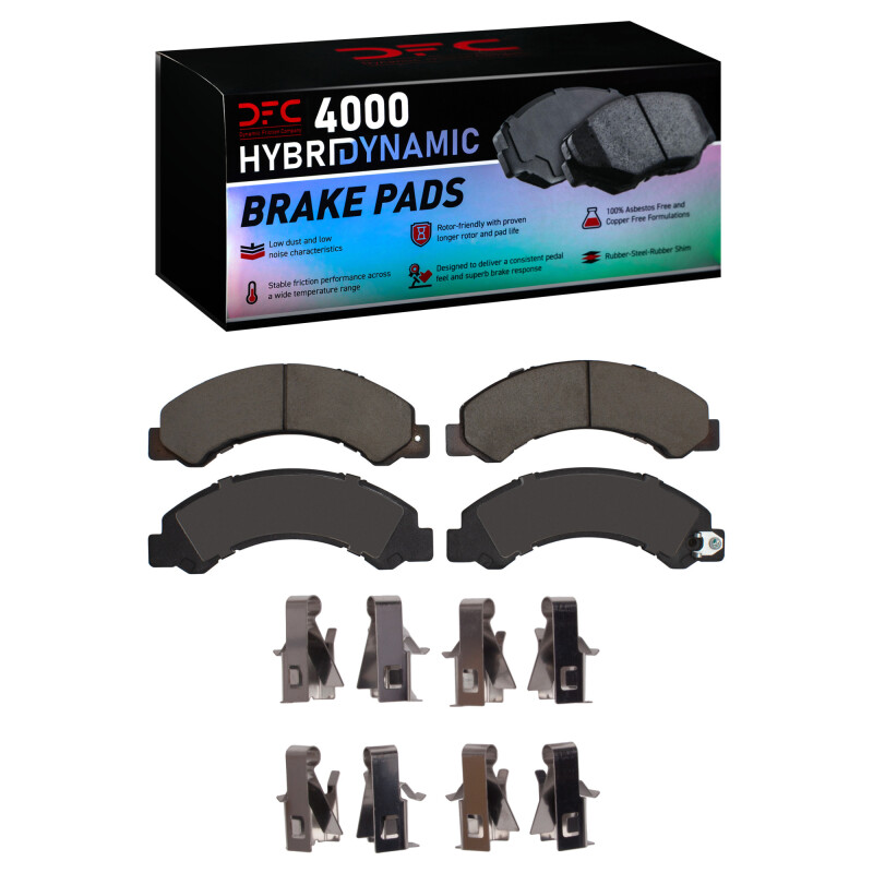 Picture of DFC 12-20 Hino 155 Fr & Rr 4000 HybriDynamic Brake Pads and Hardware Kit