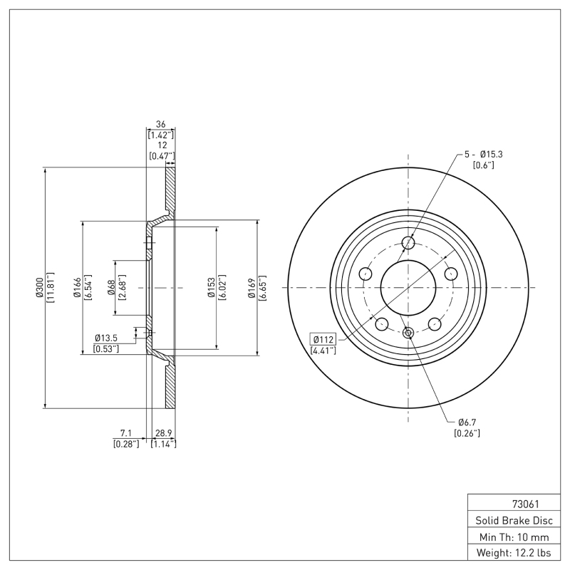 Picture of DFC 08-25 Audi A6 Quattro Rear Brake Rotor