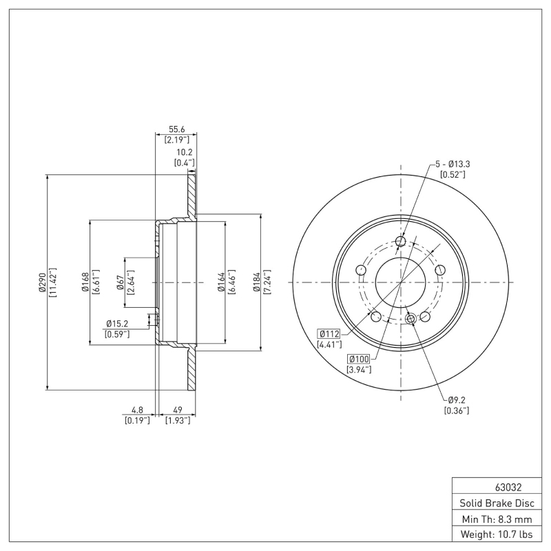 Picture of DFC 94-11 Mercedes-Benz SLK300 Rear Brake Rotor