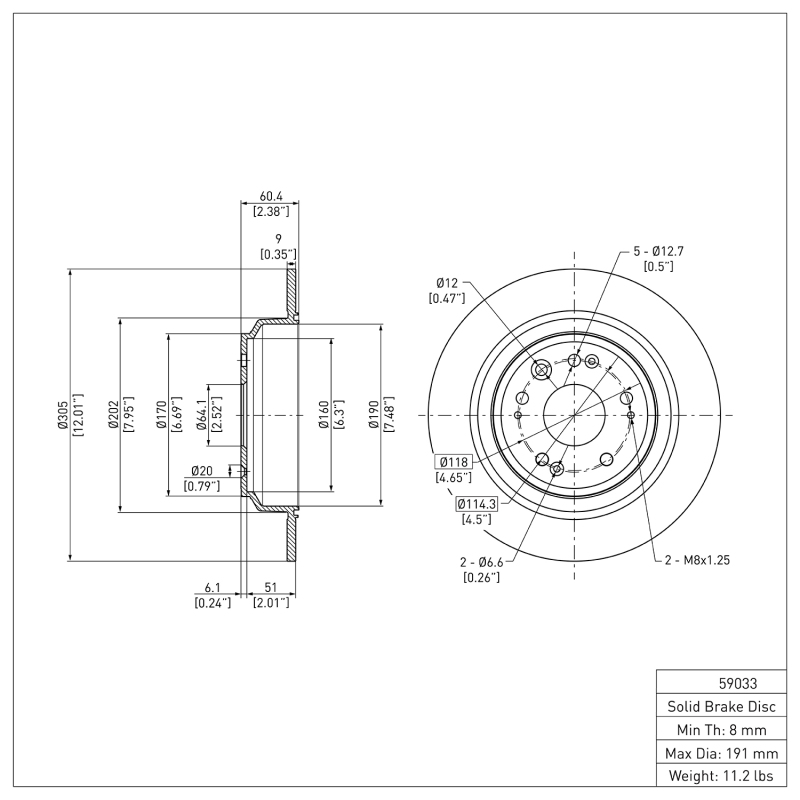 Picture of DFC 10-15 Honda Crosstour Rear Brake Rotor