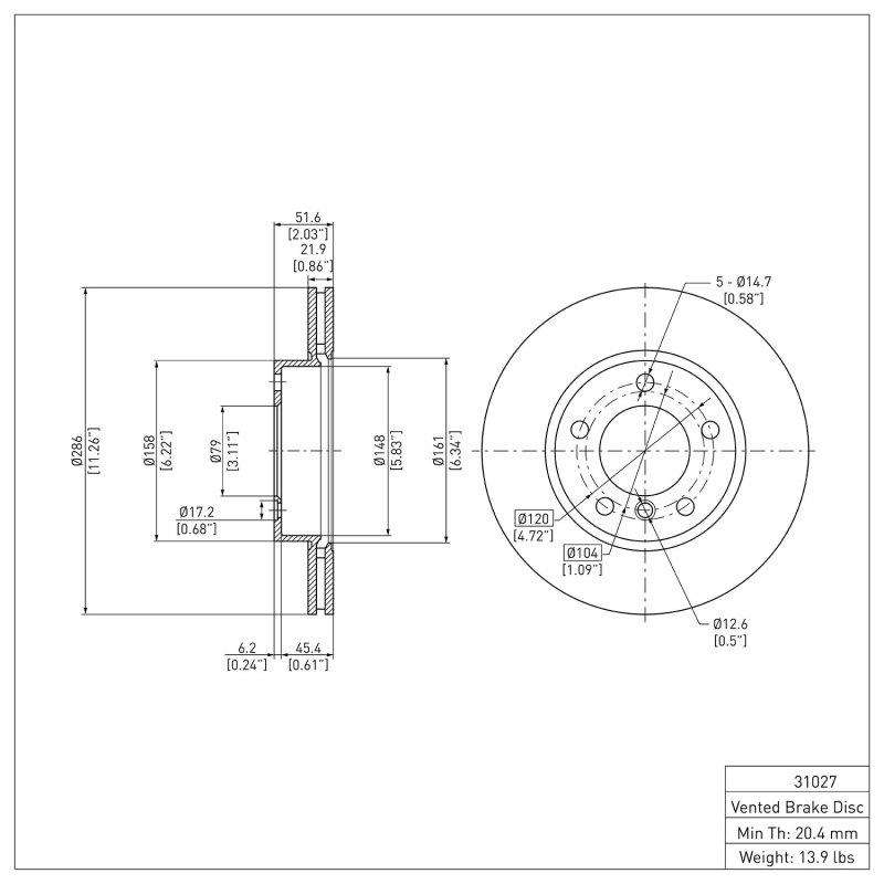 Picture of DFC 91-06 BMW Z3 Front Brake Rotor