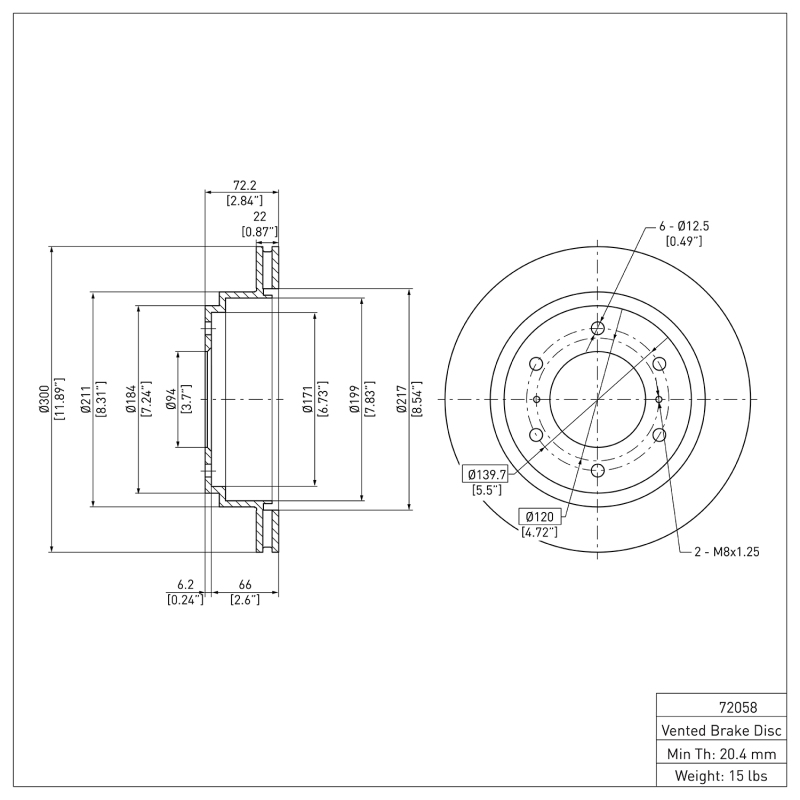 Picture of DFC 00-06 Mitsubishi Montero Rear Brake Rotor
