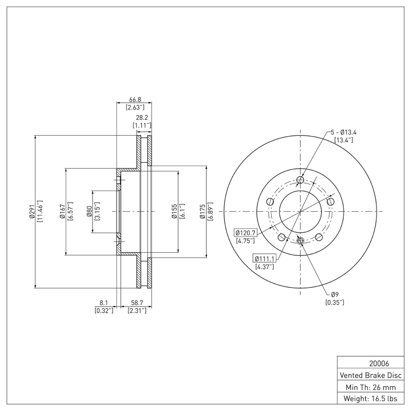 Picture of DFC 90-97 Jaguar XJ6 Front Brake Rotor