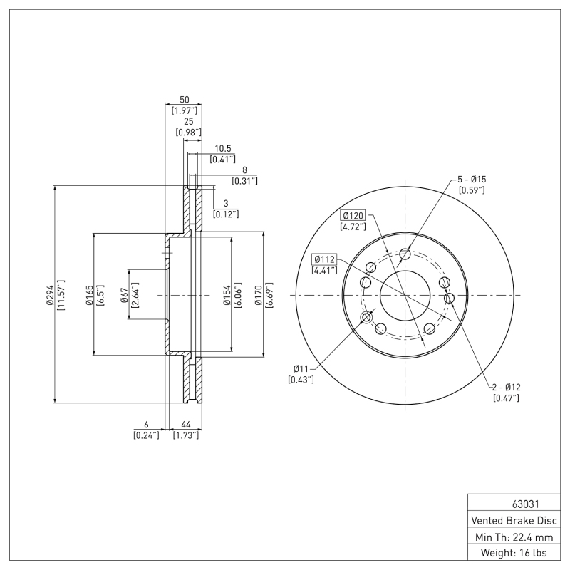 Picture of DFC 90-95 Mercedes-Benz 300E Front Brake Rotor