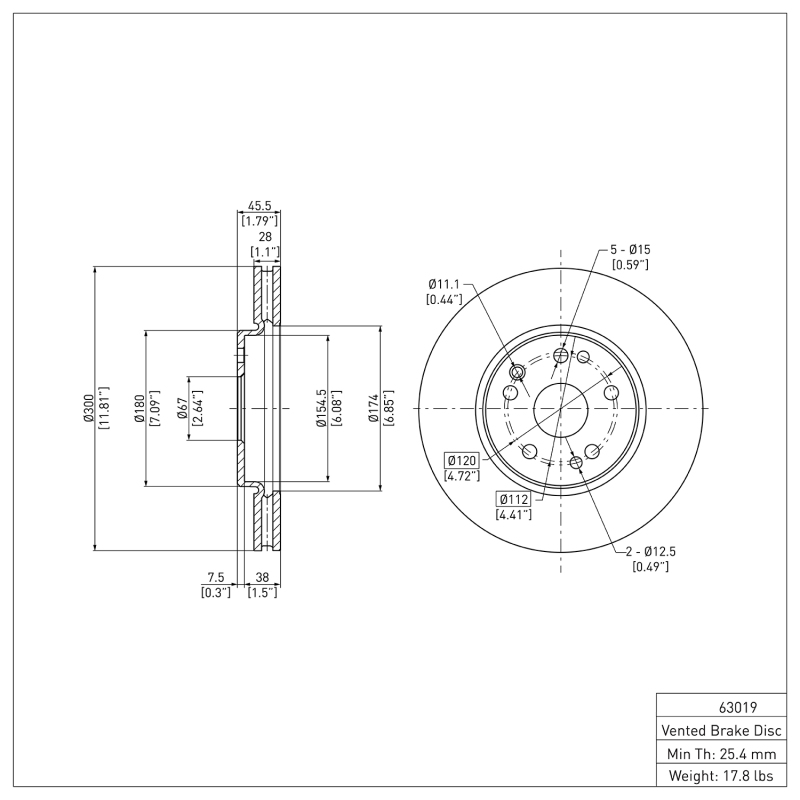 Picture of DFC 90-98 Mercedes-Benz SL500 Front Brake Rotor