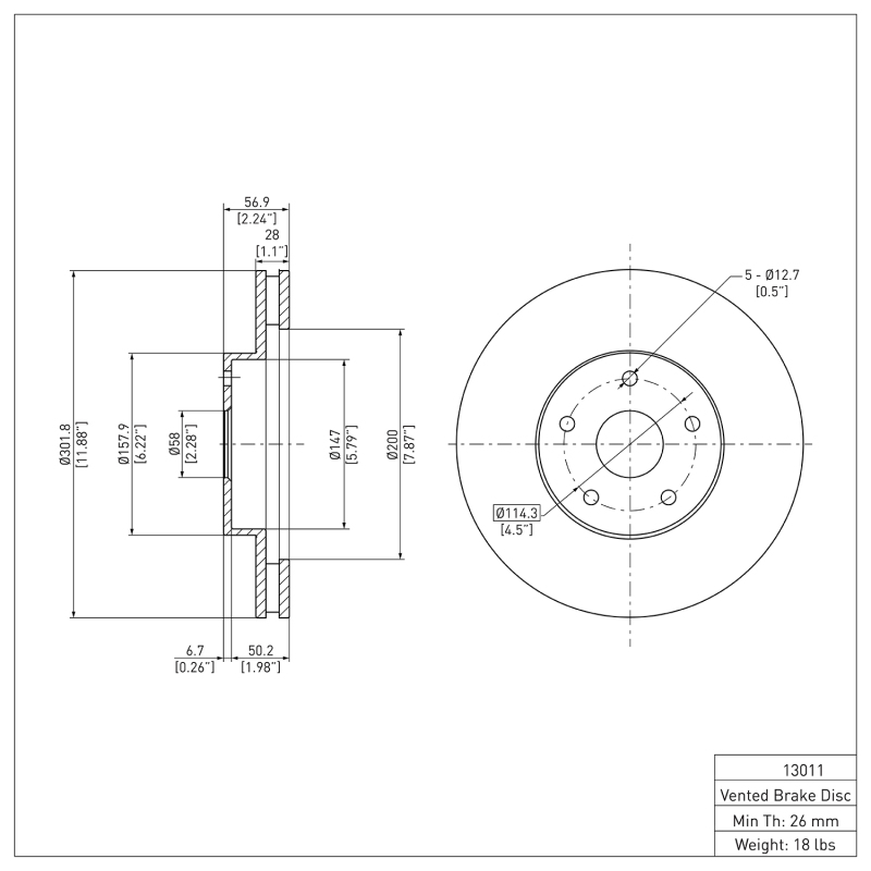 Picture of DFC 92-97 Subaru SVX Front Brake Rotor