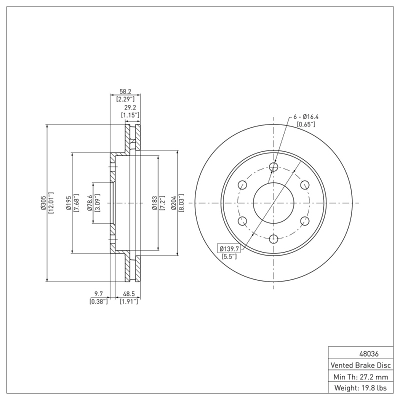 Picture of DFC 99-08 Cadillac Escalade ESV Front Brake Rotor