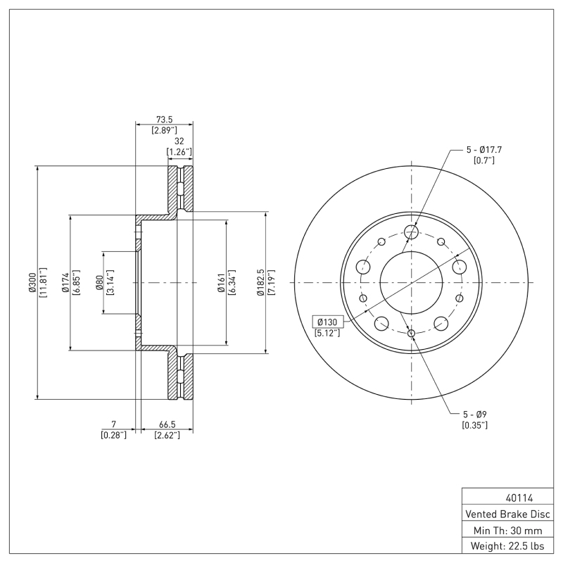 Picture of DFC 14-25 Ram ProMaster 3500 Front Brake Rotor