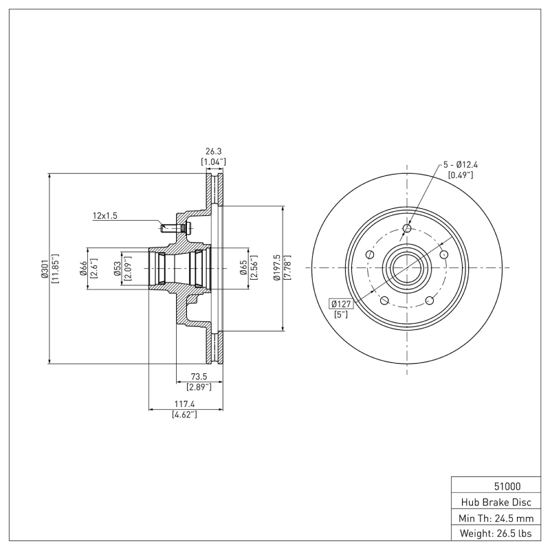Picture of DFC 91-96 Buick Roadmaster Front Brake Rotor