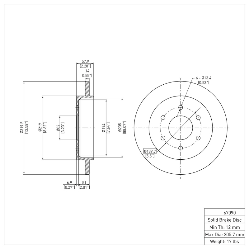 Picture of DFC 04-15 Infiniti QX56 Rear Brake Rotor