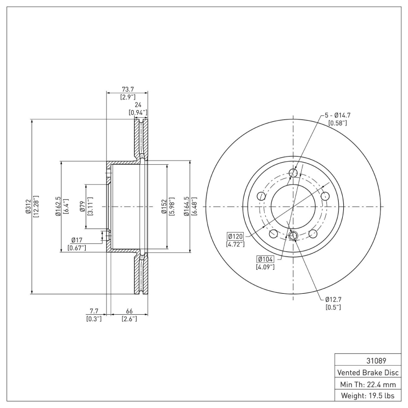 Picture of DFC 07-21 BMW 428i Gran Coupe Front Brake Rotor