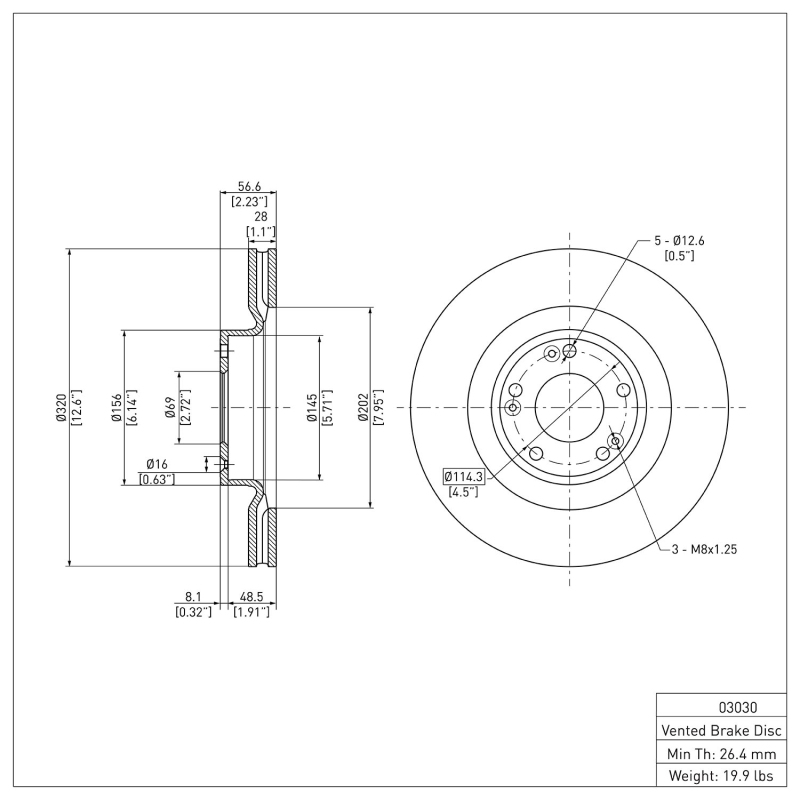 Picture of DFC 09-11 Hyundai Genesis Sedan Front Brake Rotor