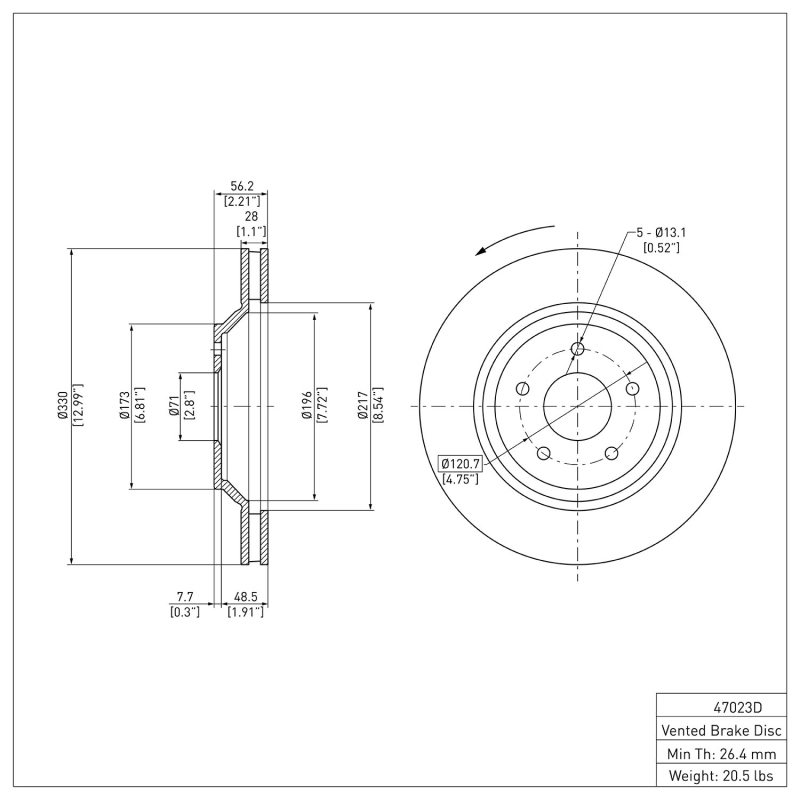 Picture of DFC 88-96 Chevrolet Corvette Left Front Brake Rotor