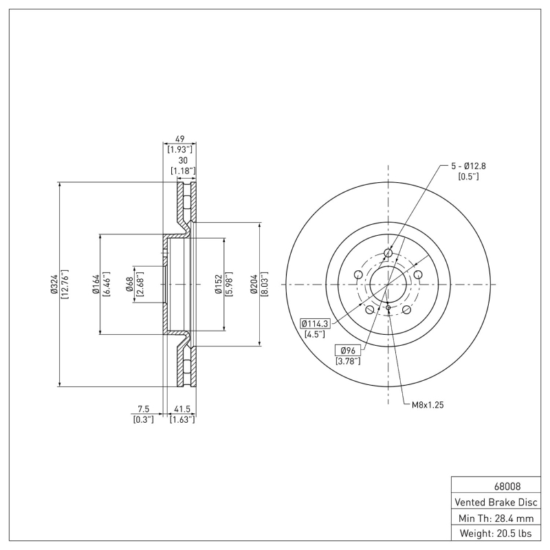 Picture of DFC 03-08 Nissan 350Z Front Brake Rotor