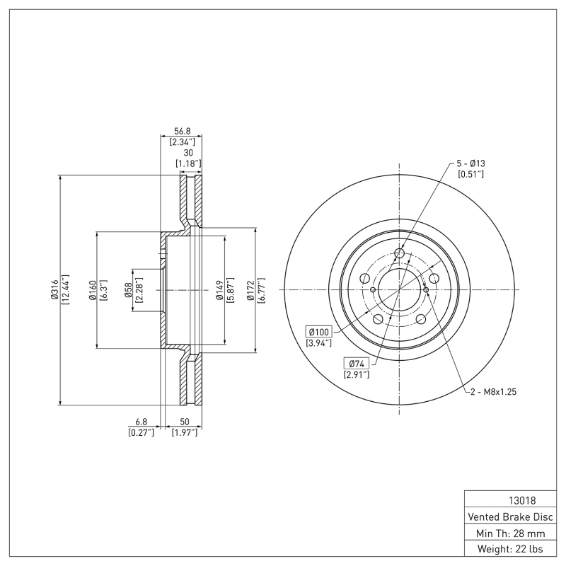 Picture of DFC 05-18 Subaru Outback Front Brake Rotor