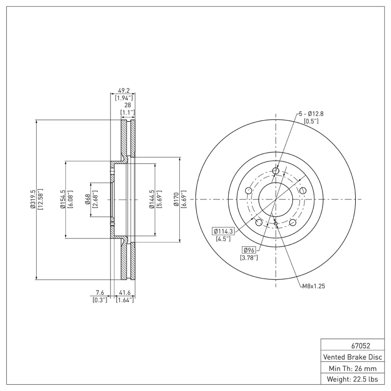 Picture of DFC 03-23 Infiniti Q70 Hybrid Front Brake Rotor