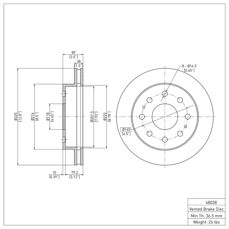 Picture of DFC 99-20 Cadillac DeVille Front Brake Rotor