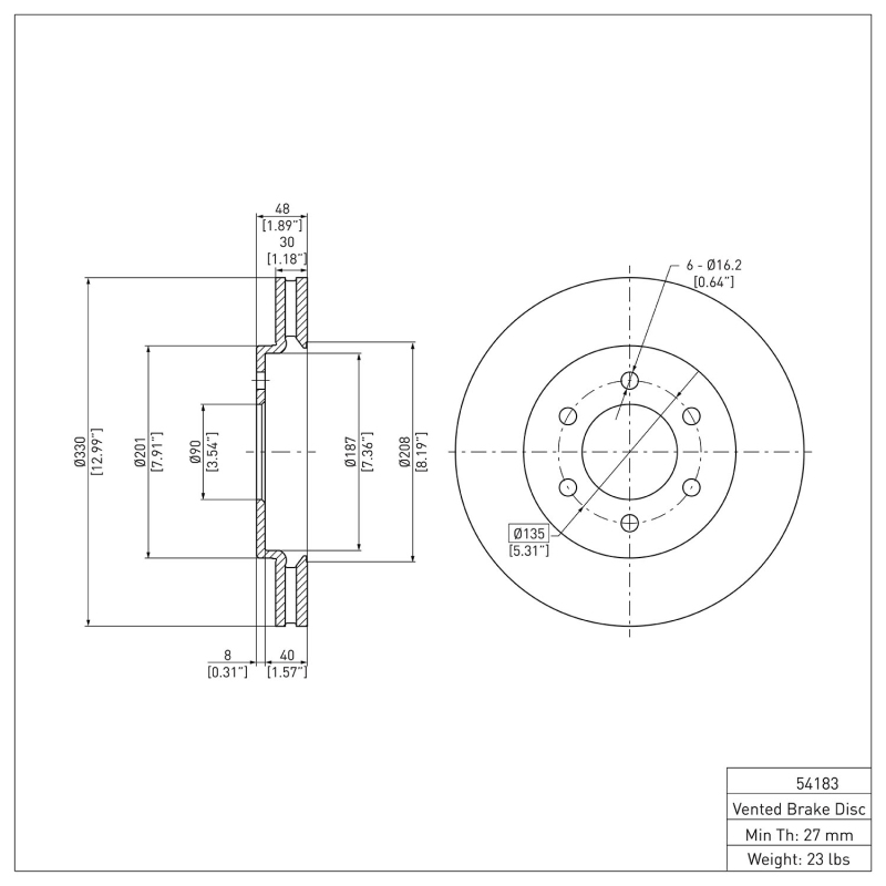 Picture of DFC 02-06 Ford Expedition Front Brake Rotor