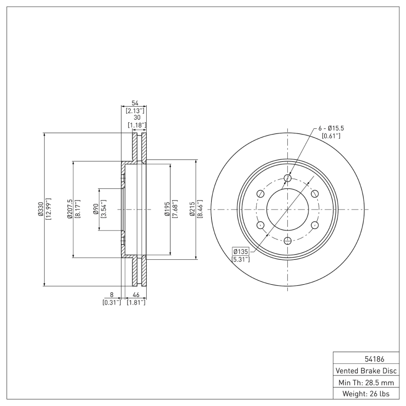 Picture of DFC 04-08 Ford F-150 4WD Front Brake Rotor