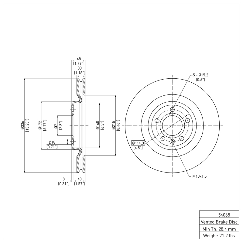 Picture of DFC 11-14 Ford Mustang Front Brake Rotor