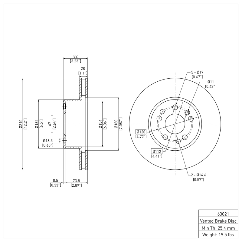 Picture of DFC 91-99 Mercedes-Benz 300SE Front Brake Rotor