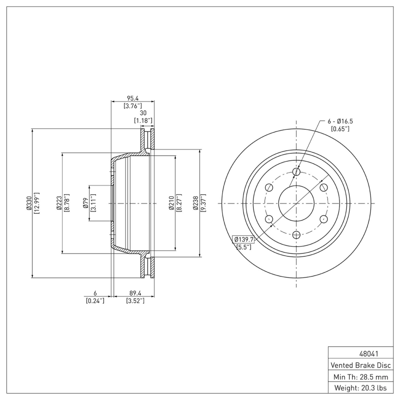 Picture of DFC 00-14 Cadillac Escalade ESV Rear Brake Rotor