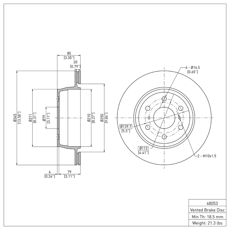 Picture of DFC 07-20 Cadillac Escalade Rear Brake Rotor