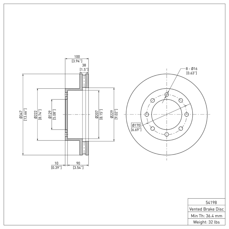 Picture of DFC 05-12 Ford F-350 Super Duty 4WD Front Brake Rotor