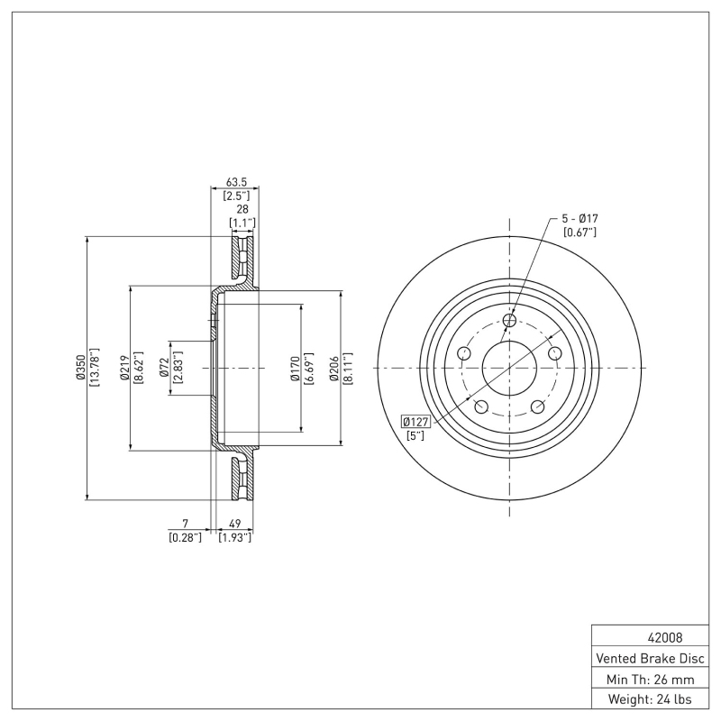 Picture of DFC 12-25 Dodge Durango Rear Brake Rotor