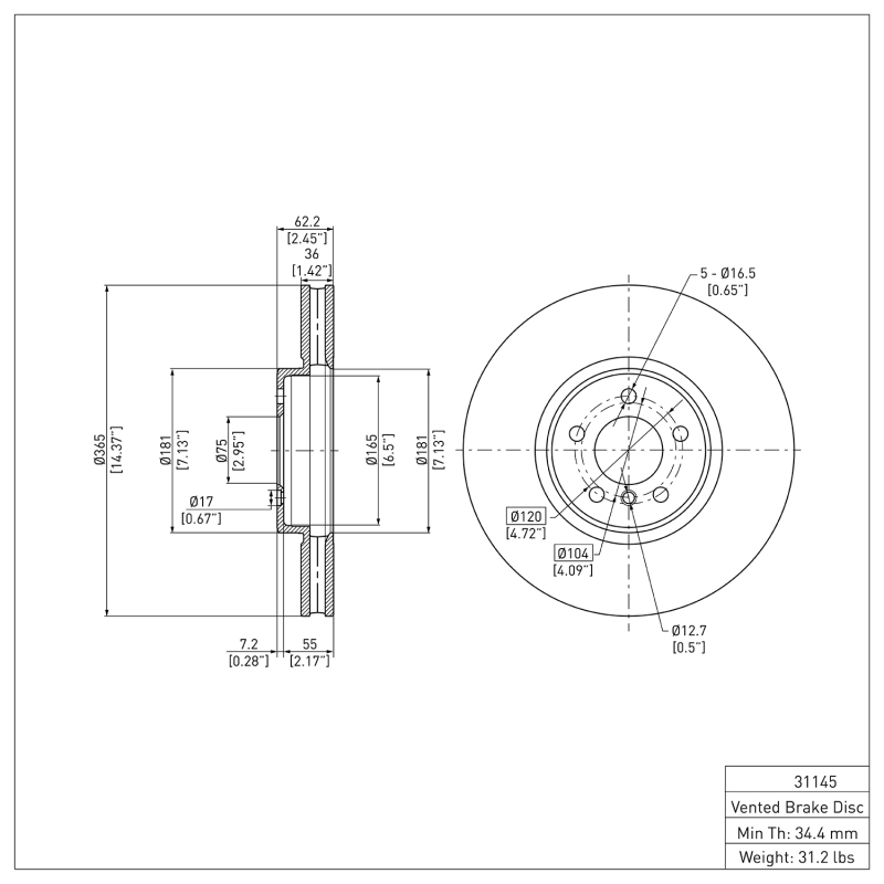 Picture of DFC 08-19 BMW X5 Front Brake Rotor