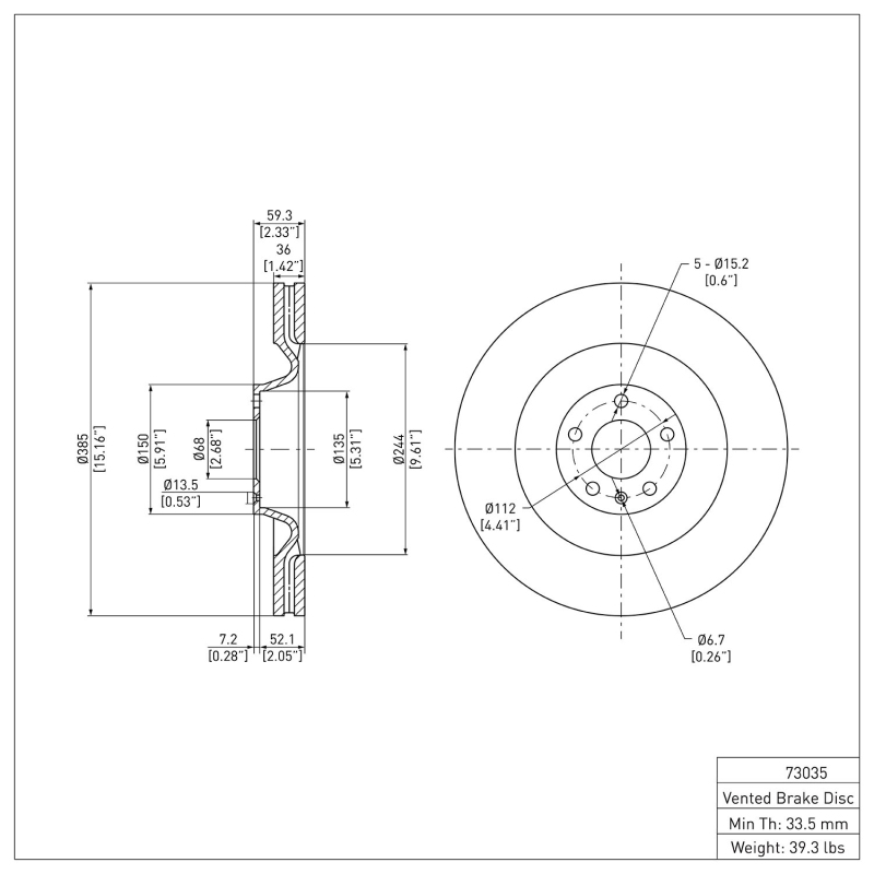 Picture of DFC 05-10 Audi A8 Front Brake Rotor