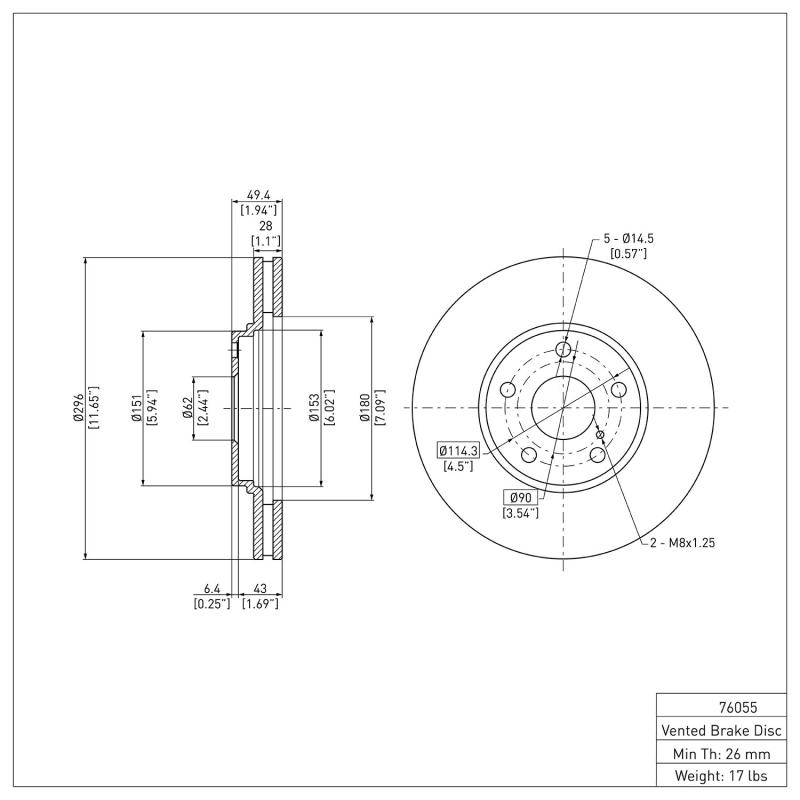 Picture of DFC 99-07 Lexus ES300 Front Brake Rotor