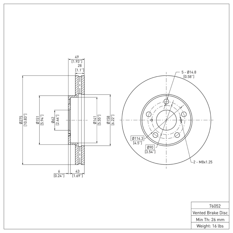 Picture of DFC 92-06 Lexus ES300 Front Brake Rotor