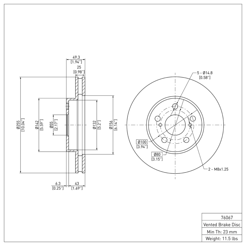 Picture of DFC 94-00 Toyota Celica Front Brake Rotor