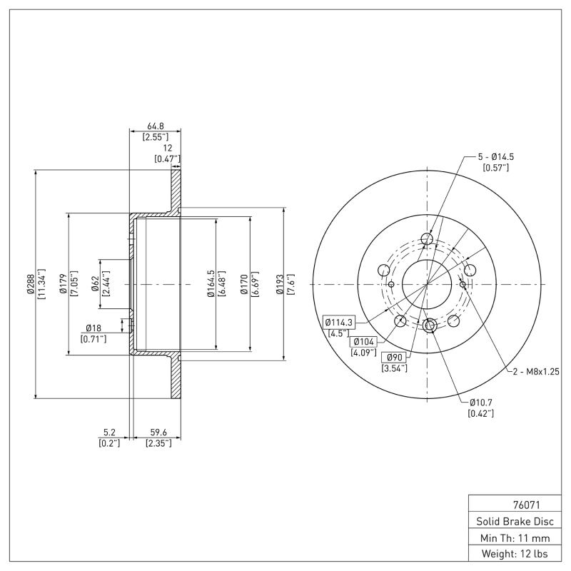 Picture of DFC 00-04 Toyota Avalon Rear Brake Rotor