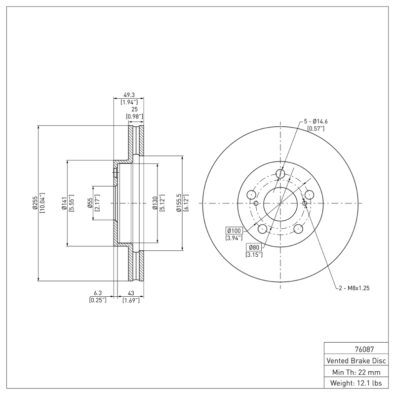 Picture of DFC 10-17 Lexus CT200H Front Brake Rotor