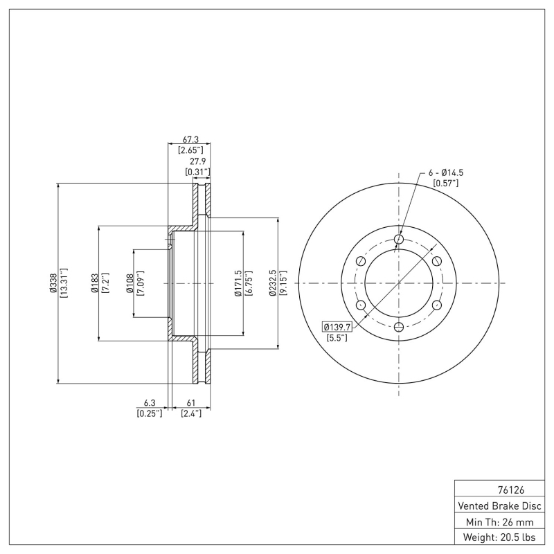 Picture of DFC 03-09 Lexus GX470 Front Brake Rotor