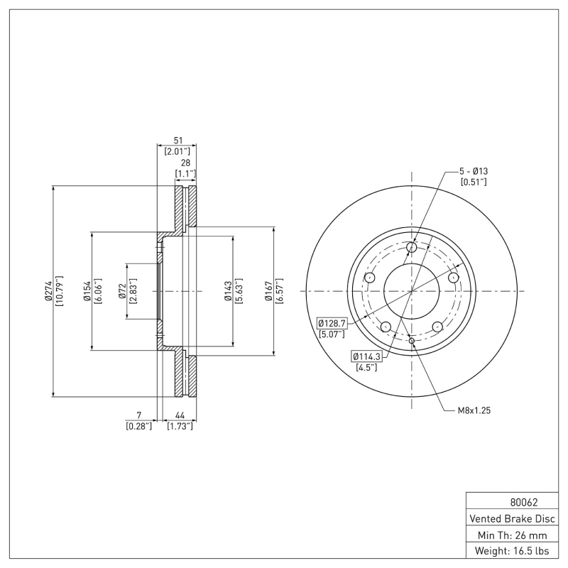 Picture of DFC 95-06 Mazda MPV Front Brake Rotor