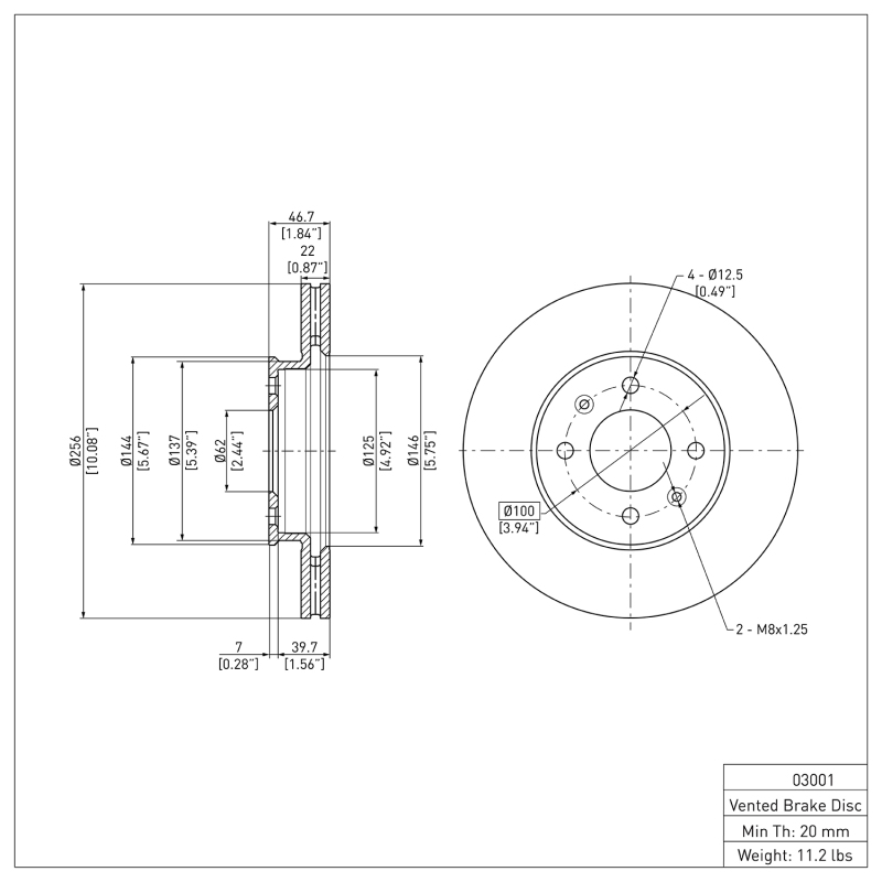 Picture of DFC 06-12 Dodge Attitude (Mexico) Front GeoSPEC Coated Rotor