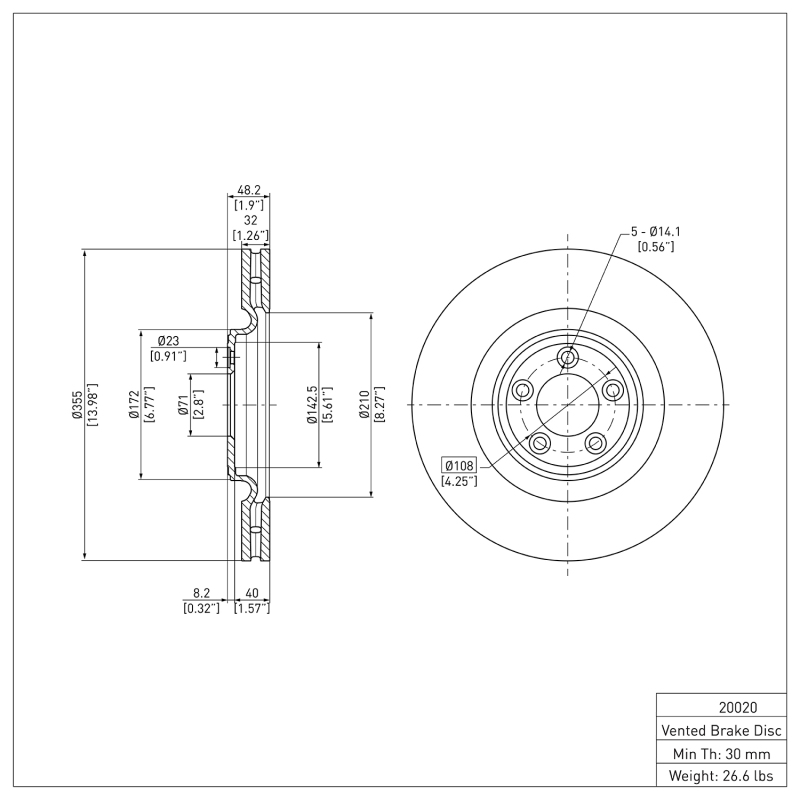 Picture of DFC 06-21 Jaguar Super V8 Front GeoSPEC Coated Rotor
