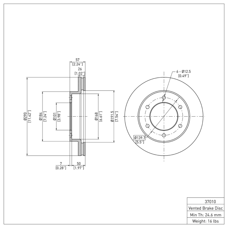 Picture of DFC 01-04 Honda Passport Front GeoSPEC Coated Rotor