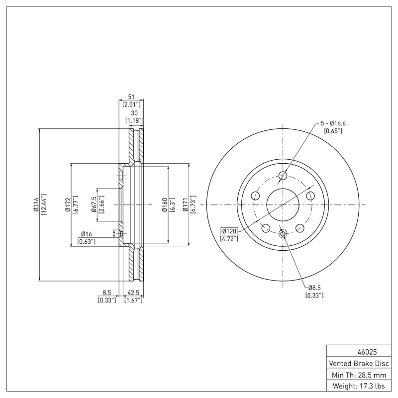 Picture of DFC 08-14 Cadillac CTS Front GeoSPEC Coated Rotor