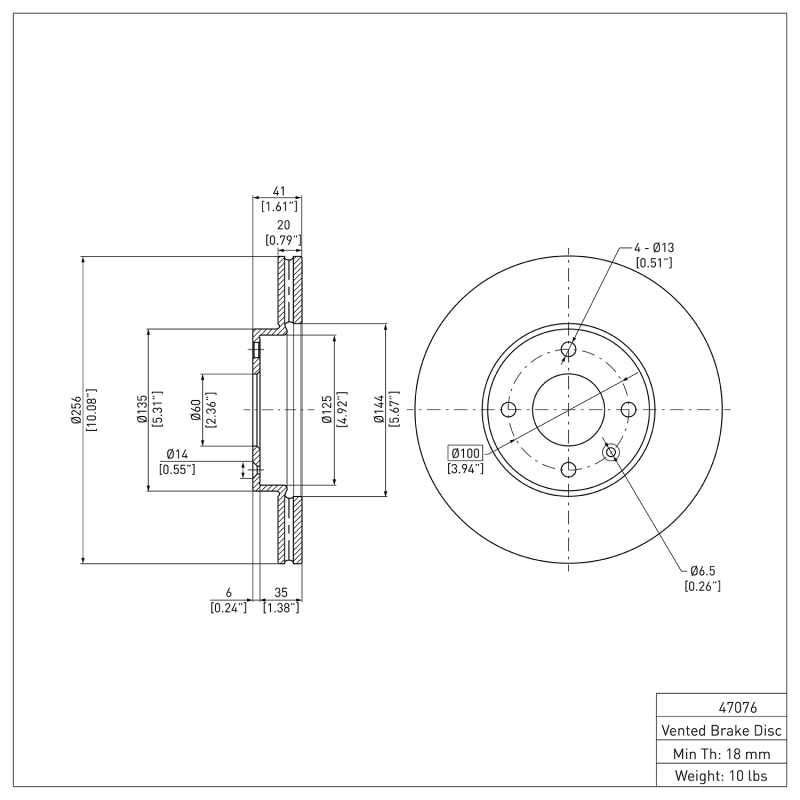 Picture of DFC 16-22 Chevrolet Spark (USA/Canada) Front GeoSPEC Coated Rotor
