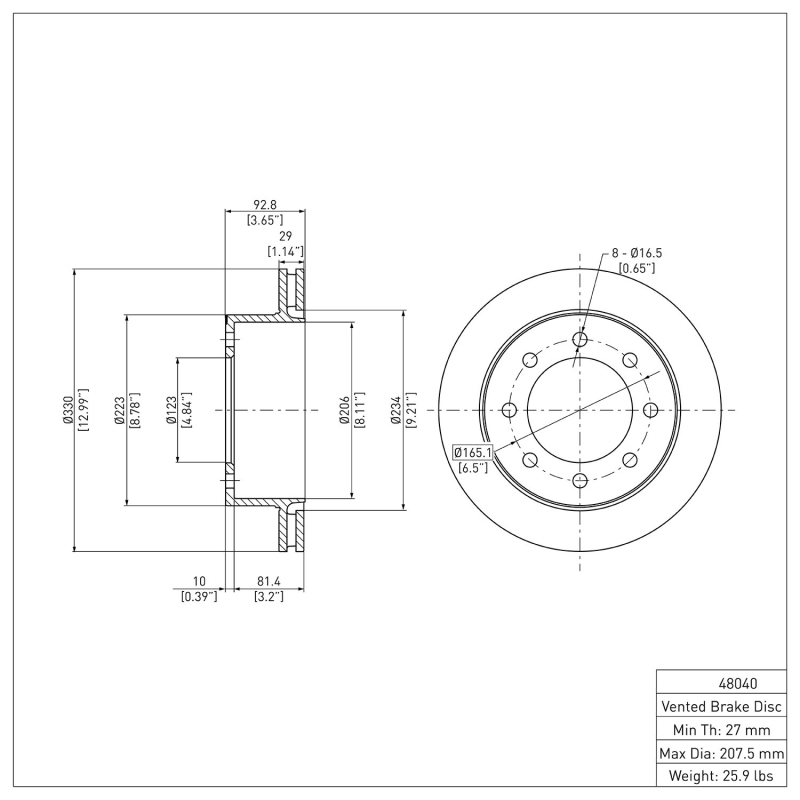 Picture of DFC 99-20 Chevrolet Suburban 2500 Rear GeoSPEC Coated Rotor