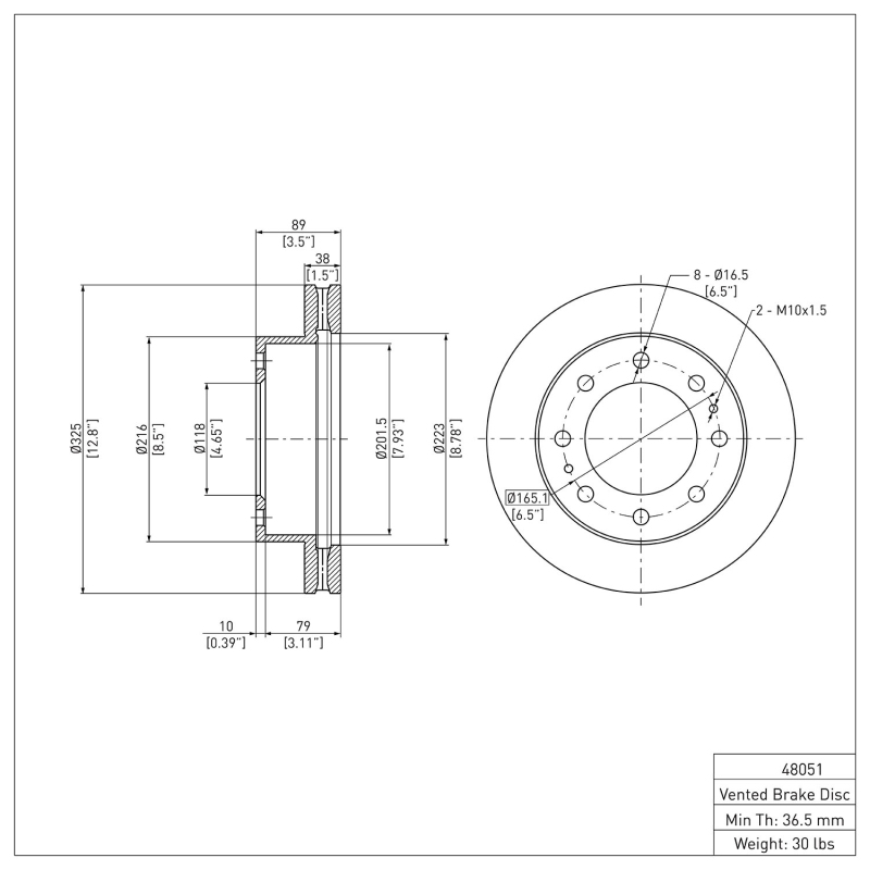 Picture of DFC 01-25 Chevrolet Express 4500 Front GeoSPEC Coated Rotor